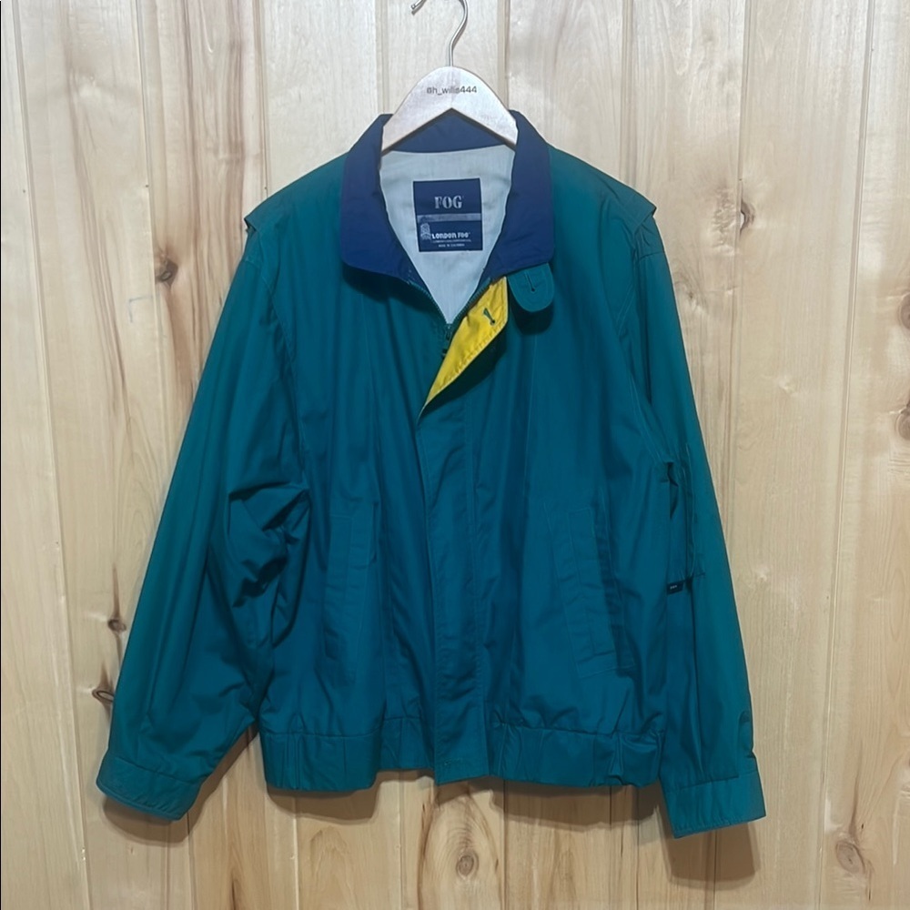 London Fog‎ Men’s Teal Windbreaker Jacket Size L